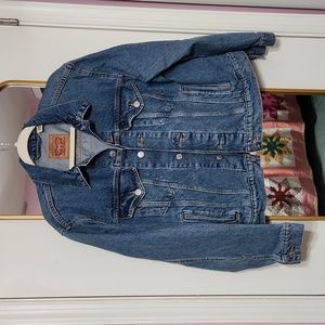 Levi's boyfriend trucker jacket blue sz xl